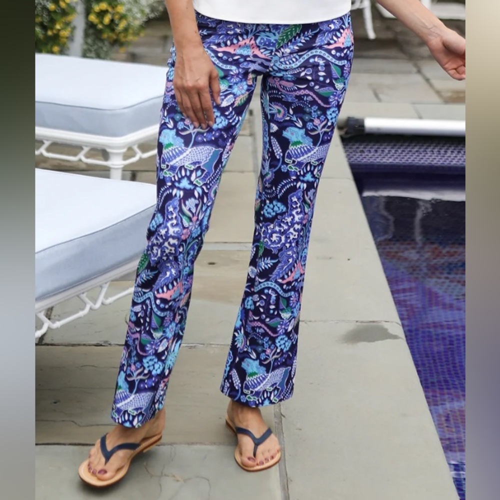 Ck BRADLEY- Vibrant Patterned Blue Pants